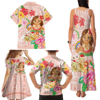 Aloha Hawaii Family Matching Tank Maxi Dress and Hawaiian Shirt Kawaii Mele Kalikimaka - Pastel Fever LT7 - Polynesian Pride