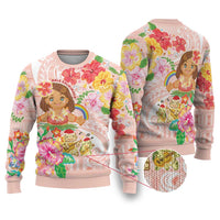 Aloha Hawaii Ugly Christmas Sweater Kawaii Mele Kalikimaka - Pastel Fever