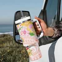 Aloha Hawaii Tumbler With Handle Kawaii Mele Kalikimaka - Pastel Fever