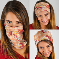 Orange Palaka Hawaii Aloha Neck Gaiter Koi Pond Mix Japanese Maple - Polynesian Pride