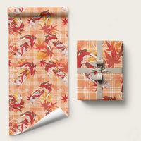 Orange Palaka Hawaii Aloha Wrapping Paper Koi Pond Mix Japanese Maple