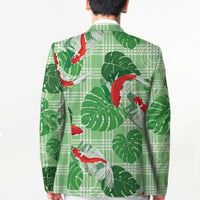 Lime Palaka Hawaii Aloha Blazer Koi Pond Mix Monstera - Polynesian Pride