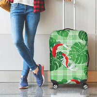 Lime Palaka Hawaii Aloha Luggage Cover Koi Pond Mix Monstera LT7 - Polynesian Pride