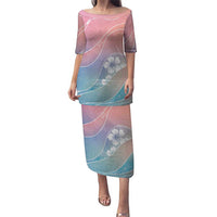 Aloha Hawaii Floral Tapa Family Matching Puletasi and Hawaiian Shirt Patchwork Pastel Candy - Polynesian Pride