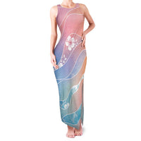 Aloha Hawaii Floral Tapa Family Matching Tank Maxi Dress and Hawaiian Shirt Patchwork Pastel Candy - Polynesian Pride
