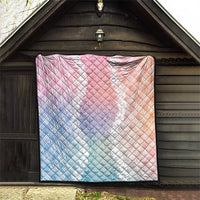 Hawaii Aloha Plumeria Lei Pastel Candy Palaka Quilt - Polynesian Pride