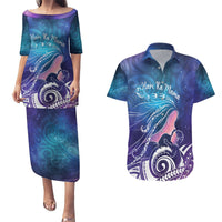 New Zealand Mother's Day Couples Matching Puletasi and Hawaiian Shirt Maori Hari Ra Mama LT7 Galaxy - Polynesian Pride