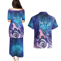 New Zealand Mother's Day Couples Matching Puletasi and Hawaiian Shirt Maori Hari Ra Mama LT7 - Polynesian Pride