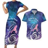 New Zealand Mother's Day Couples Matching Short Sleeve Bodycon Dress and Hawaiian Shirt Maori Hari Ra Mama LT7 Galaxy - Polynesian Pride