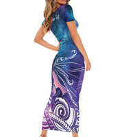 New Zealand Mother's Day Family Matching Short Sleeve Bodycon Dress and Hawaiian Shirt Maori Hari Ra Mama LT7 - Polynesian Pride