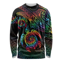 Hawaii Pride Long Sleeve Shirt Rainbow Swirls