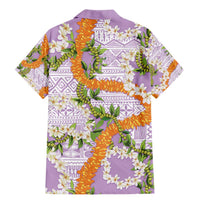 Aloha Festive Hawaii Family Matching Mermaid Dress and Hawaiian Shirt Mokihana - Maile and Ilima on Lilac LT7 - Polynesian Pride