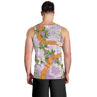 Aloha Festive Hawaii Men Tank Top Mokihana - Maile and Ilima on Lilac LT7 - Polynesian Pride