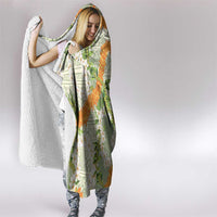 Aloha Festive Hawaii Hooded Blanket Mokihana - Maile Leis in Muted Summer - Polynesian Pride