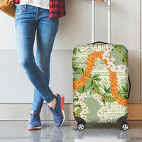 Aloha Festive Hawaii Luggage Cover Mokihana - Maile Leis in Muted Summer - Polynesian Pride