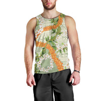 Aloha Festive Hawaii Men Tank Top Mokihana - Maile Leis in Muted Summer LT7 - Polynesian Pride