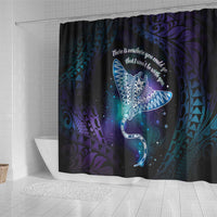 Polynesian Tala Manta Ray Shower Curtain Nowhere You Could Go That I Won't Be With You LT7 - Polynesian Pride