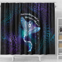 Polynesian Tala Manta Ray Shower Curtain Nowhere You Could Go That I Won't Be With You LT7 - Polynesian Pride