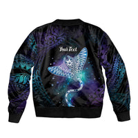 Polynesian Tala Manta Ray Sleeve Zip Bomber Jacket Nowhere You Could Go That I Won't Be With You LT7 - Polynesian Pride