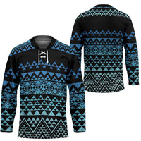 Maori Niho Taniwha Te Wheiao Hockey Jersey Moana Blue - Polynesian Pride