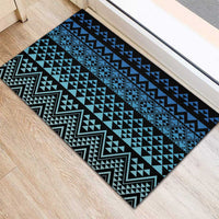 Maori Niho Taniwha Te Wheiao Rubber Doormat Moana Blue - Polynesian Pride