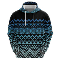 Maori Niho Taniwha Te Wheiao Zip Hoodie Moana Blue LT7 - Polynesian Pride