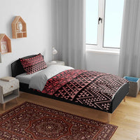 Maori Niho Taniwha Te Wheiao Bedding Set Terracotta - Polynesian Pride