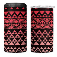 Maori Niho Taniwha Te Wheiao 4 in 1 Can Cooler Tumbler Terracotta - Polynesian Pride