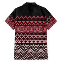 Maori Niho Taniwha Te Wheiao Family Matching Short Sleeve Bodycon Dress and Hawaiian Shirt Terracotta LT7 - Polynesian Pride