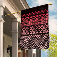 Maori Niho Taniwha Te Wheiao Garden Flag Terracotta - Polynesian Pride