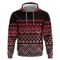 Maori Niho Taniwha Te Wheiao Hoodie Terracotta - Polynesian Pride