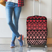 Maori Niho Taniwha Te Wheiao Luggage Cover Terracotta - Polynesian Pride