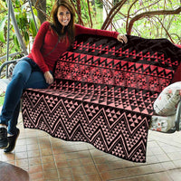 Maori Niho Taniwha Te Wheiao Quilt Terracotta - Polynesian Pride