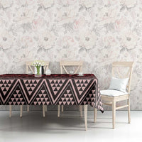 Maori Niho Taniwha Te Wheiao Tablecloth Terracotta - Polynesian Pride