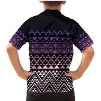 Maori Niho Taniwha Te Wheiao Family Matching Mermaid Dress and Hawaiian Shirt Waiporoporo LT7 - Polynesian Pride