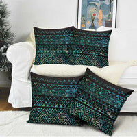Maori Niho Taniwha Te Wheiao Pillow Cover Paua Shell - Polynesian Pride