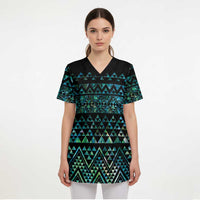Maori Niho Taniwha Te Wheiao Scrub Top Paua Shell - Polynesian Pride
