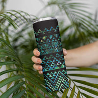 Maori Niho Taniwha Te Wheiao Skinny Tumbler Paua Shell LT7 - Polynesian Pride