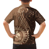 Papua New Guinea Oro Tapa Motif Family Matching Off Shoulder Short Dress and Hawaiian Shirt Classic LT7 - Polynesian Pride