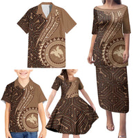 Papua New Guinea Oro Tapa Motif Family Matching Puletasi and Hawaiian Shirt Classic LT7 - Polynesian Pride