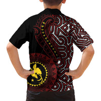 Papua New Guinea Oro Tapa Motif Family Matching Long Sleeve Bodycon Dress and Hawaiian Shirt Special LT7 - Polynesian Pride