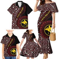 Papua New Guinea Oro Tapa Motif Family Matching Mermaid Dress and Hawaiian Shirt Special LT7 - Polynesian Pride