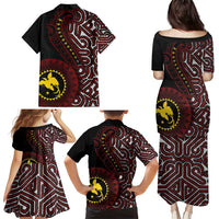 Papua New Guinea Oro Tapa Motif Family Matching Puletasi and Hawaiian Shirt Special LT7 - Polynesian Pride