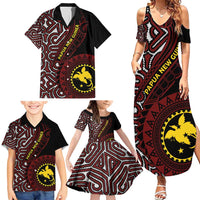 Papua New Guinea Oro Tapa Motif Family Matching Summer Maxi Dress and Hawaiian Shirt Special LT7 - Polynesian Pride