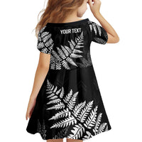 New Zealand Lawn Bowls Personalized Family Matching Off The Shoulder Long Sleeve Dress and Hawaiian Shirt Wrap-Around Silver Fern LT7 - Polynesian Pride