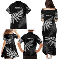 New Zealand Lawn Bowls Personalized Family Matching Puletasi and Hawaiian Shirt Wrap-Around Silver Fern - Polynesian Pride