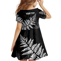 New Zealand Lawn Bowls Personalized Family Matching Short Sleeve Bodycon Dress and Hawaiian Shirt Wrap-Around Silver Fern - Polynesian Pride