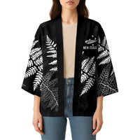 New Zealand Lawn Bowls Personalized Kimono Wrap-Around Silver Fern - Polynesian Pride