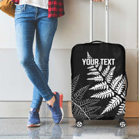New Zealand Lawn Bowls Personalized Luggage Cover Wrap-Around Silver Fern - Polynesian Pride