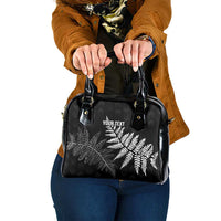 New Zealand Lawn Bowls Personalized Shoulder Handbag Wrap-Around Silver Fern - Polynesian Pride